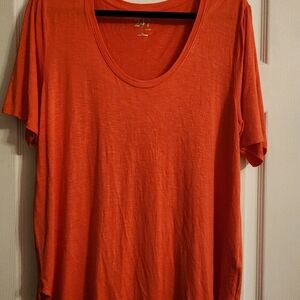 Maurices Vibrant Orange Short Sleeve Top